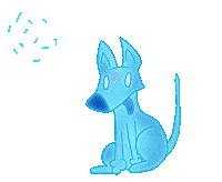 Dr Manhattan Dog Sticker by mackelangelo