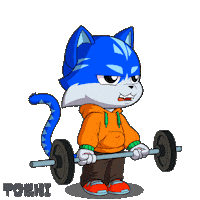 Working Out Sticker by Toshithecat