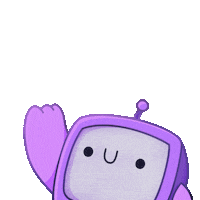 Picnocline cute robot waving robot picnocline little robot Sticker