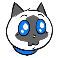 blueeosgatos happy blue cats gato Sticker