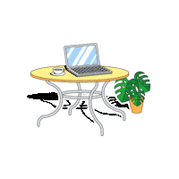 GetDeel laptop desk remotework digitalnomad Sticker