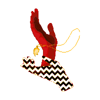 twin peaks pixel art Sticker