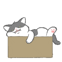 Cat Sleeping Sticker by GORO