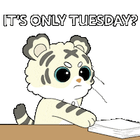 Frustrated White Tiger Sticker by Ordinary Frends