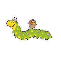 Official_colinthecaterpillar easter colin mands colin the caterpillar Sticker