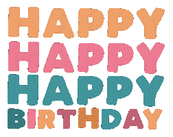 Excited Happy Birthday Sticker