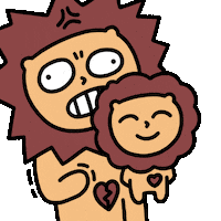 Angry Lion Sticker