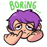 Bored Sticker by Satin