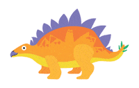 Dinosaur Sticker by Pinkkishu