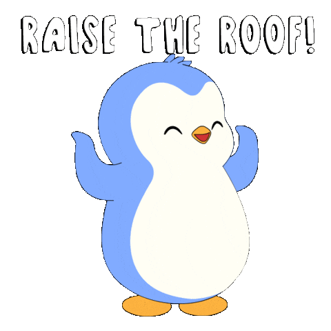 Happy Lets Go Sticker by Pudgy Penguins