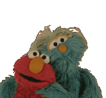 Friends Kiss Sticker by Sesame Street
