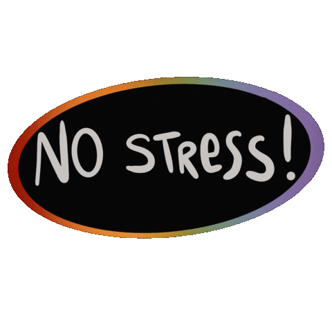Relaxing No Stress Sticker by Demic