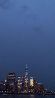 Lightning Strikes Spire of One World Trade Center