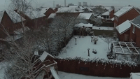 Drone Captures Snow-Covered Oxfordshire Countryside