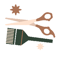 SummerHoursSalon summer pink hair aesthetic Sticker