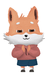 Happy Fox Sticker by Spark Studio