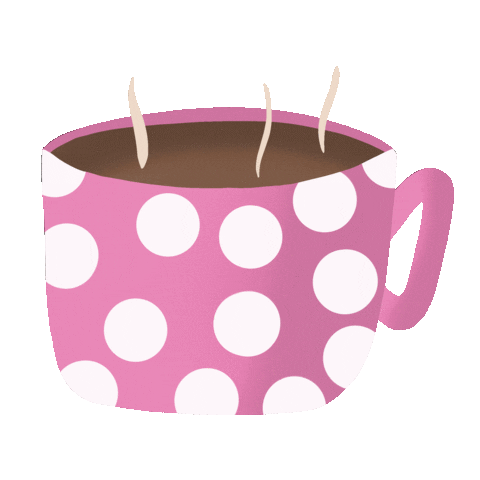 Coffee Time Pink Sticker