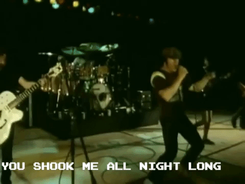 you shook me all night long GIF