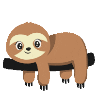 Preguica Cute Sloth Sticker by Bel Diniz