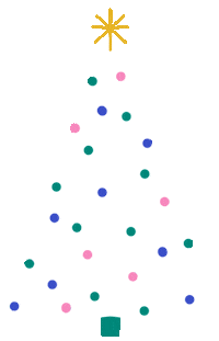 Christmas Tree Lights Sticker by Bett Norris