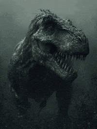 DinosaursWereHereFirst dinosaur dino roar trex GIF