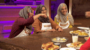 family food fight fist bump GIF by ABC Network
