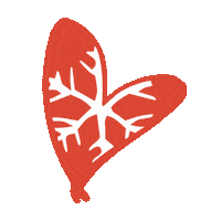 kubinska love heart winter skiing Sticker