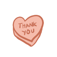 Friends Thank You Sticker by The Closet Lover
