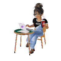 elistorycriativo coffe menina bonita coffee-break elistorycriativo café da manhã Sticker