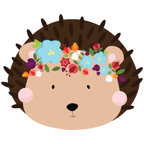 cinziopeillustration animals flower head crown Sticker