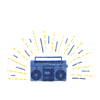 boombox GIF by Martina Scott