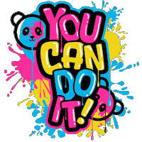Happy You Can Do It Sticker by PandaPals