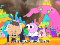 Lets Get Out Of Here Charlie GIF by Adult Swim