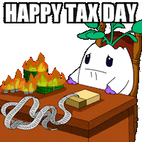 This Is Fine April 15 Sticker by Magic Eden
