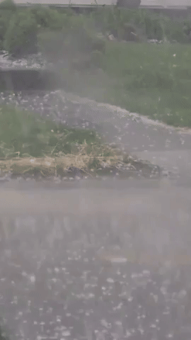 Large Hailstones Pelt Circleville as Storms Move Through Central Ohio