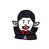 Halloween Vampire Sticker by Lizzy Itzkowitz