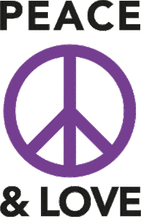 papierandco love peace amour peace and love Sticker