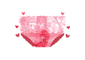 caitlindawart heart hearts period pants Sticker