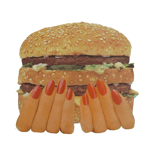 Burger Nails Sticker