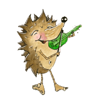 TheTwiolins hedgehog violin classical kinderbuch Sticker
