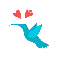 appelatous blue bird ocean sea Sticker