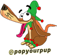 happy merry christmas Sticker by Pop Your Pup!™