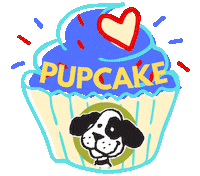 Dog Party Cupcake Sticker by Dexter's Deli