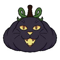 KayleighAnnWilliams cat animation halloween pumpkin Sticker