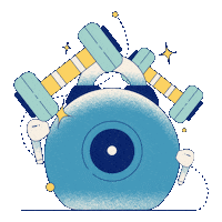 Exercising Work Out Sticker