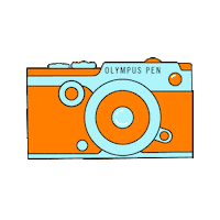 olympus camera illustration Sticker by Olympus UK