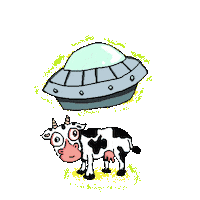 Cow Ufo Sticker