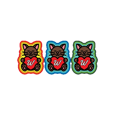 Cat Heart Sticker by Wonderwazek