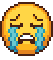 Sad 8-Bit Sticker
