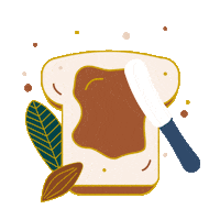 Comida Tartine Sticker by sarah